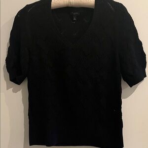 Talbots Black Knit V-Neck Sweater